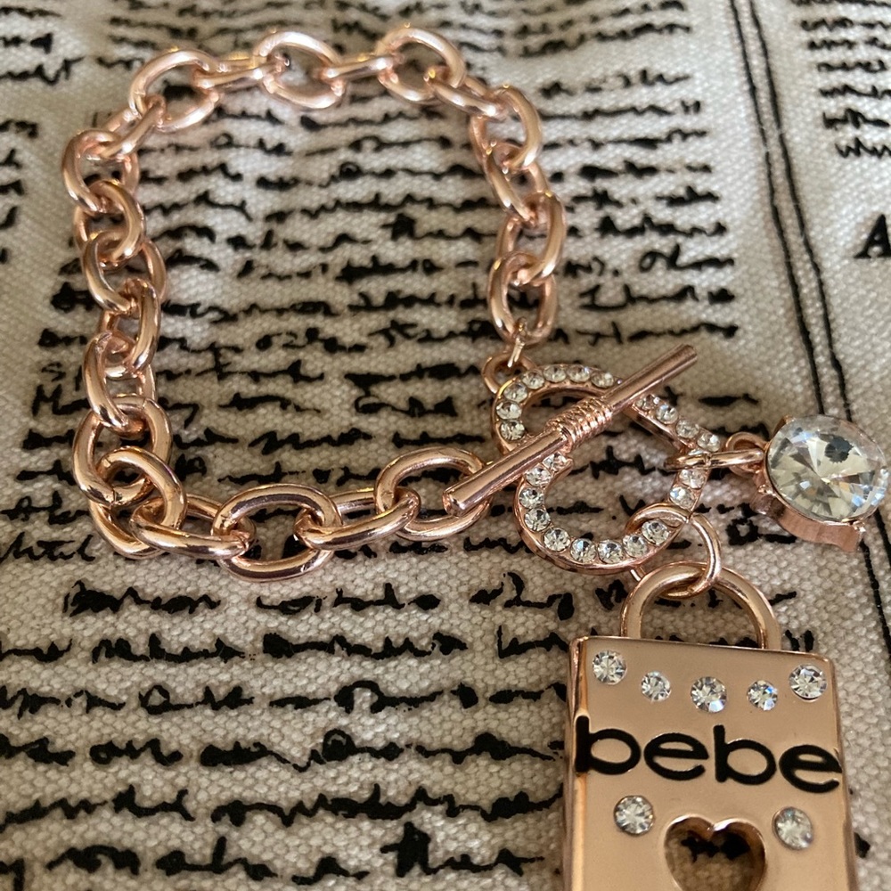 Bebe Rhinestone Charm Bracelet - Picture 2 of 10